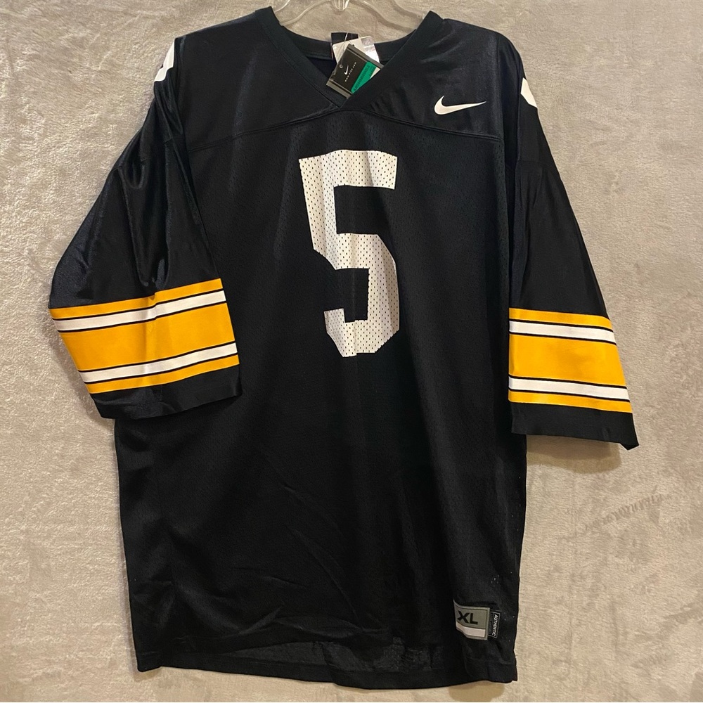 Pittsburgh Steelers Jersey Men’s XL Black Nike #5 Vneck Home Seoosh Football New
